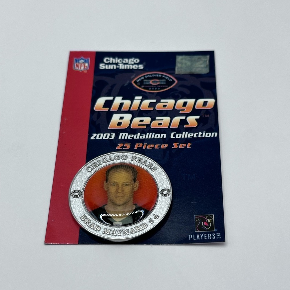 Chicago Bears 2003 Medallion Collection Limited Edition Brad Maynard #4 Vintage